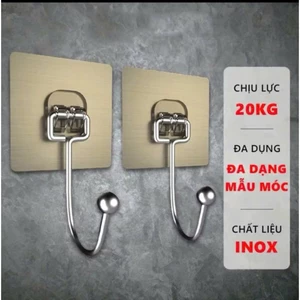 Móc dán tường treo đồ inox không cần khoan đục tiện lợi,chịu tải cao