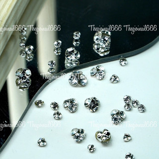 Túi đá trắng mix 3 cụm mix size siêu sáng trang trí nail