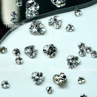 Túi đá trắng mix 3 cụm mix size siêu sáng trang trí nail