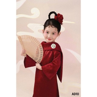 [B&G] Sét áo dài tết màu đỏ Sang trọng, nền nã và cực kỳ đáng yêu cho bé gái từ 10-45kg