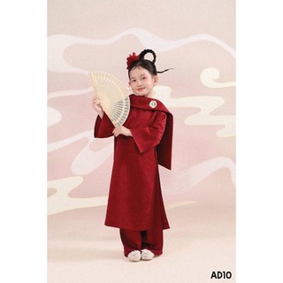 [B&G] Sét áo dài tết màu đỏ Sang trọng, nền nã và cực kỳ đáng yêu cho bé gái từ 10-45kg