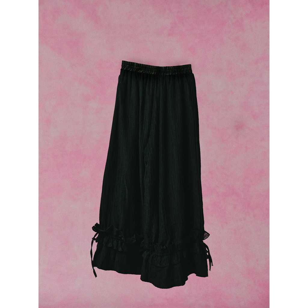 Oli Pants - Remmus | Quần tơ 2 lớp ống phối bèo có dây rút điều chỉnh