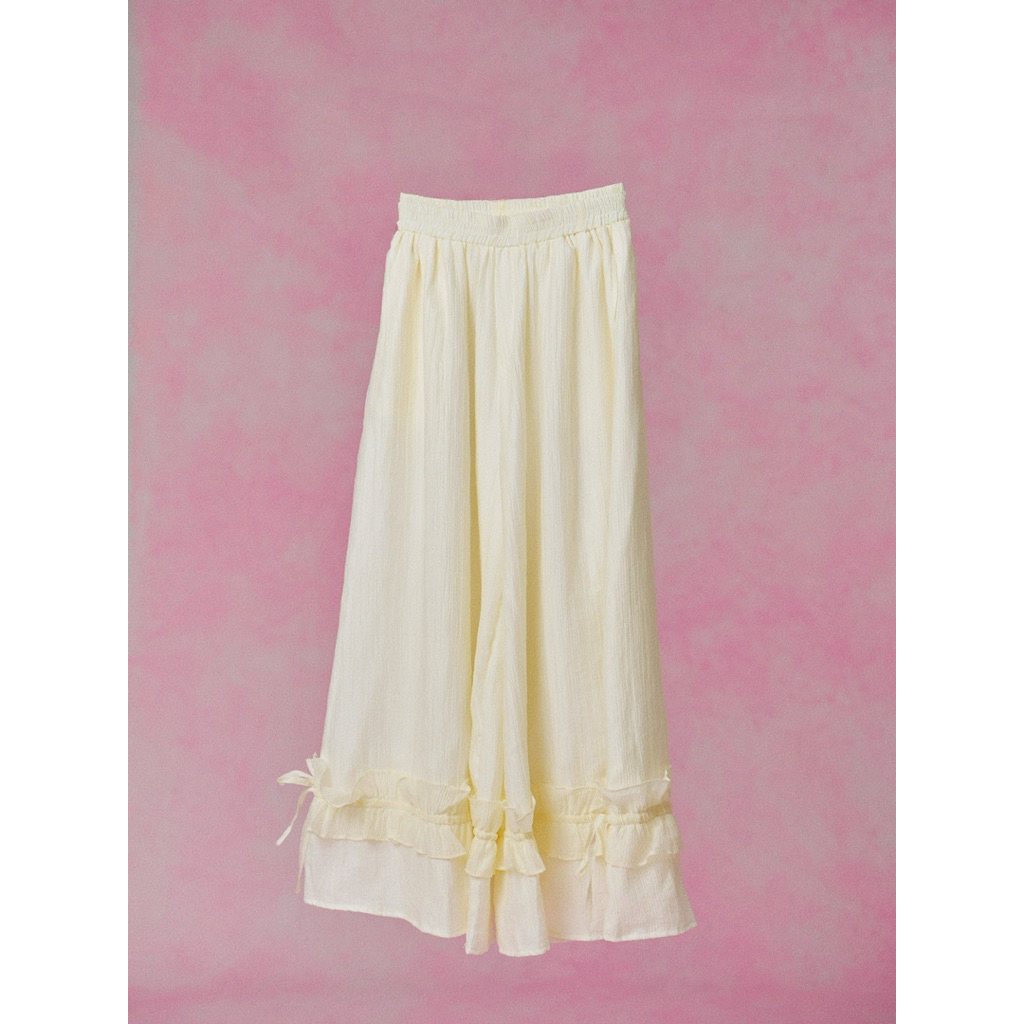 Oli Pants - Remmus | Quần tơ 2 lớp ống phối bèo có dây rút điều chỉnh