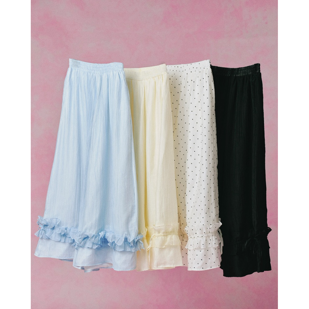 Oli Pants - Remmus | Quần tơ 2 lớp ống phối bèo có dây rút điều chỉnh
