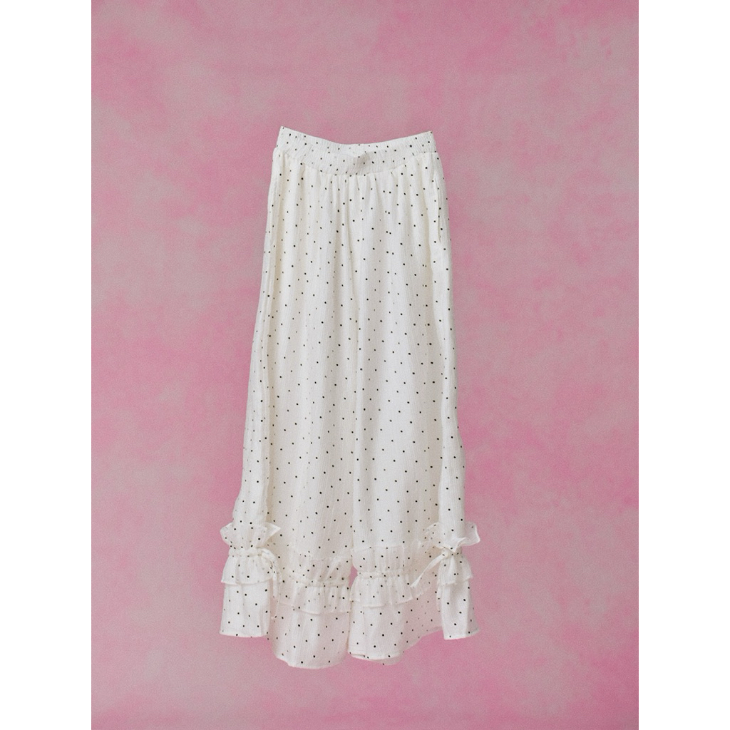 Oli Pants - Remmus | Quần tơ 2 lớp ống phối bèo có dây rút điều chỉnh