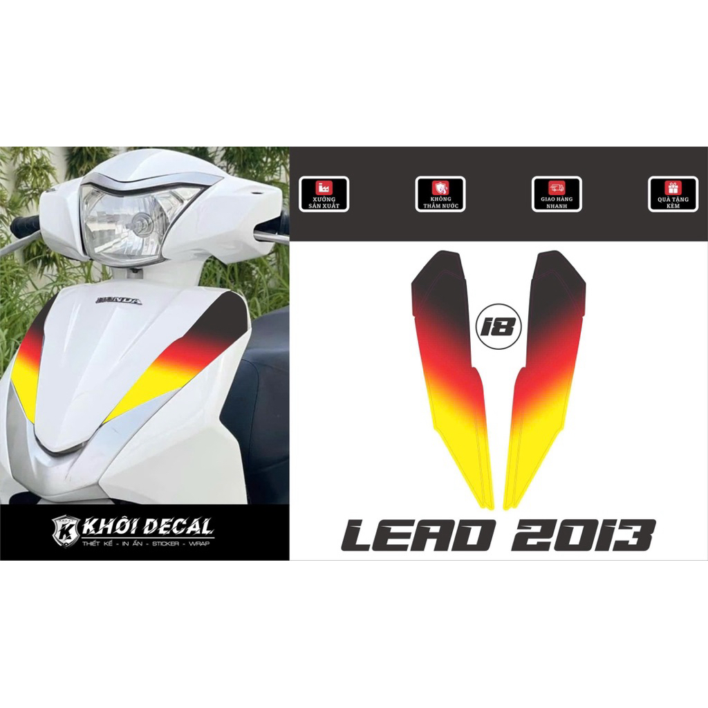 Decal dán đèn xi nhan Lead 2013-2016