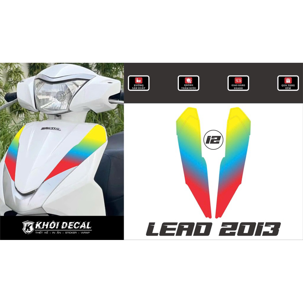 Decal dán đèn xi nhan Lead 2013-2016