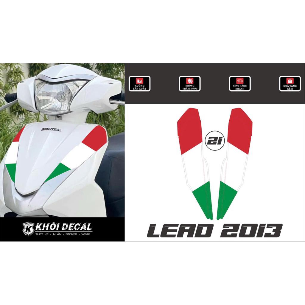Decal dán đèn xi nhan Lead 2013-2016