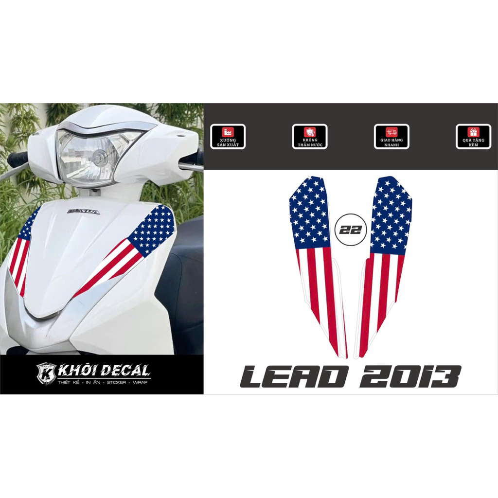 Decal dán đèn xi nhan Lead 2013-2016