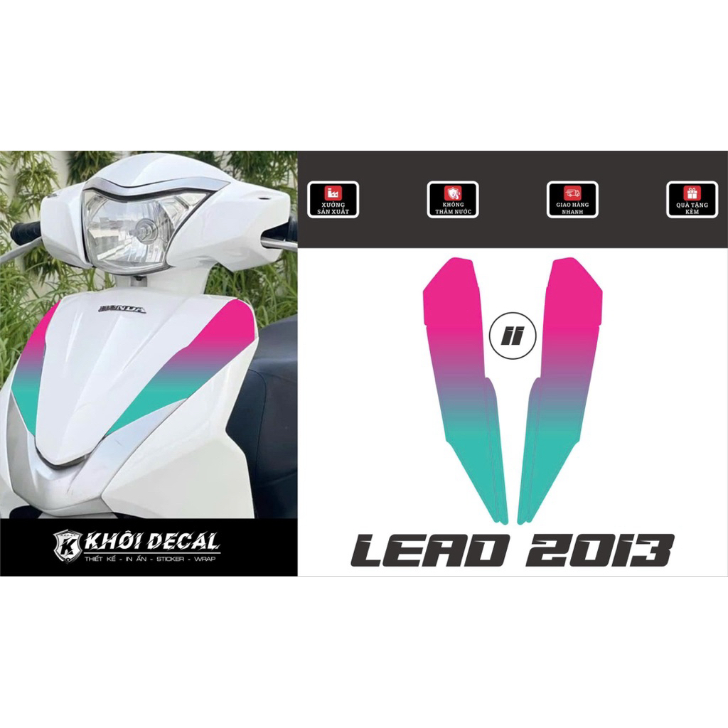 Decal dán đèn xi nhan Lead 2013-2016