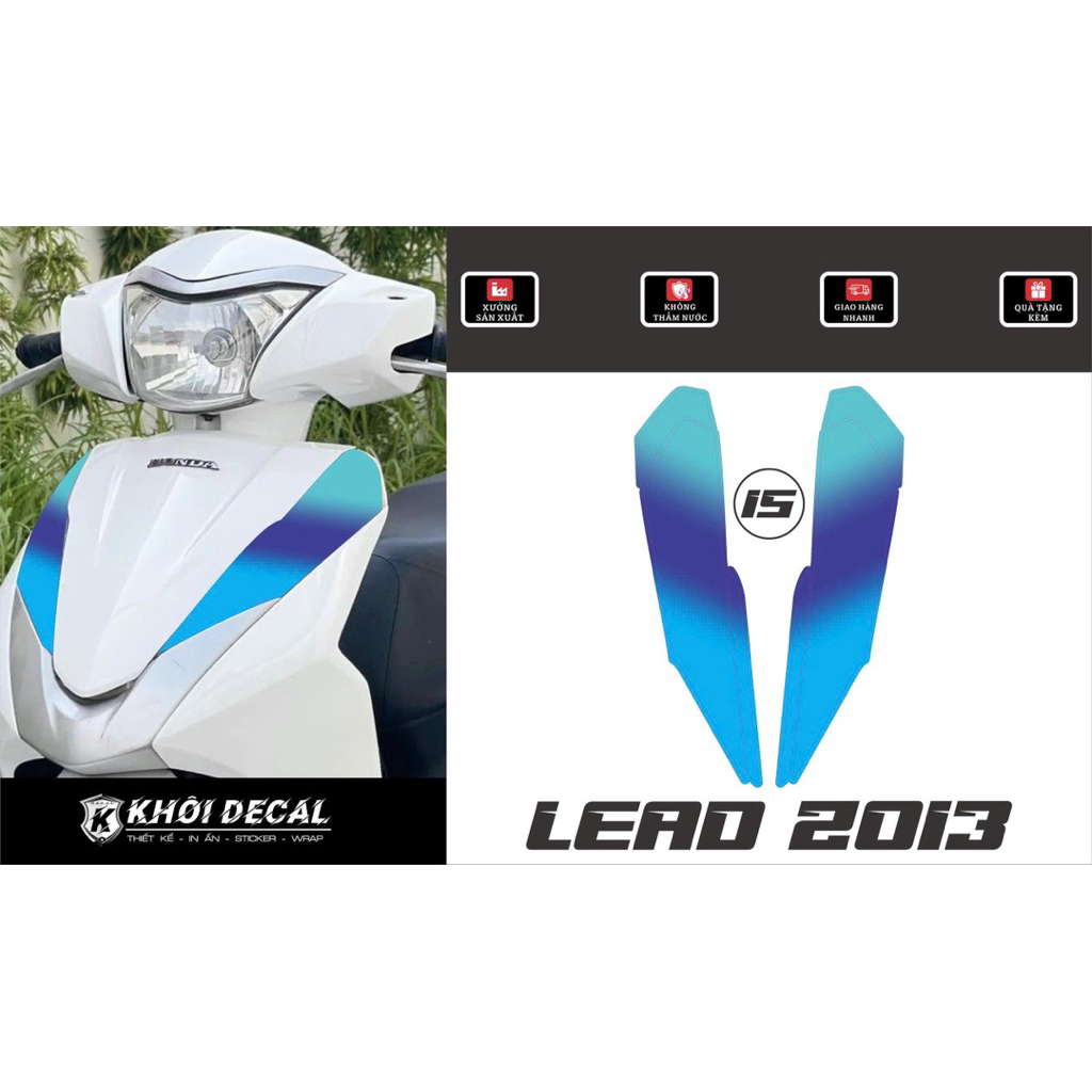 Decal dán đèn xi nhan Lead 2013-2016