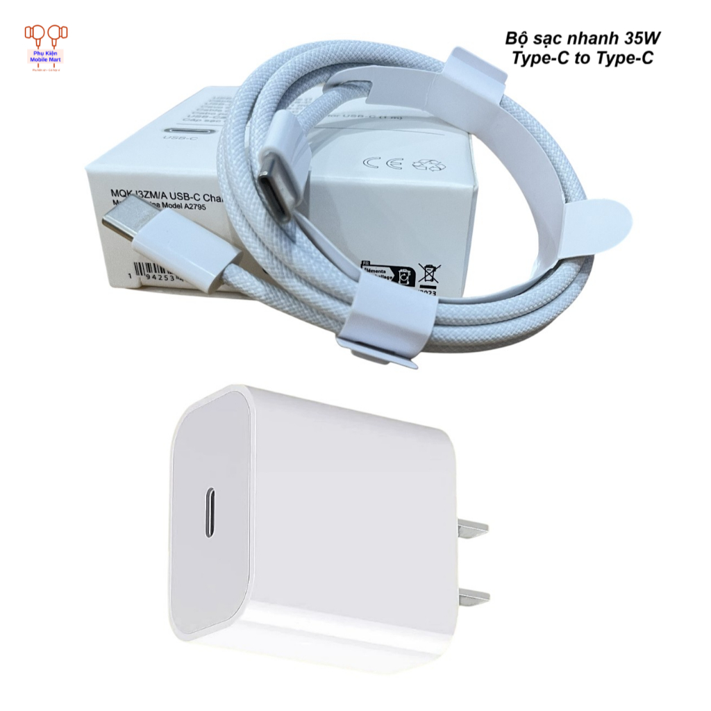 Sạc Nhanh Type-C PD – Sạc Type-C – Sạc Ổn Định, Tương Thích Điện Thoại Android/iP, Bền & An Toàn