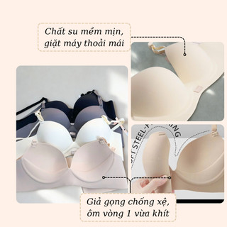 Áo lót nữ su VANVENE AL55 áo không gọng đệm 3cm nâng ngực chống xệ không lộ viền