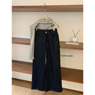 𝐏𝐡𝐢𝐞𝐧 𝐖𝐆𝐖𝐄 | (Sẵn Be SM) W8257 Quần Kaki Nhung Tăm Cạp Cao Ống Suông Rộng Loe Nhẹ 3 Màu Trơn
