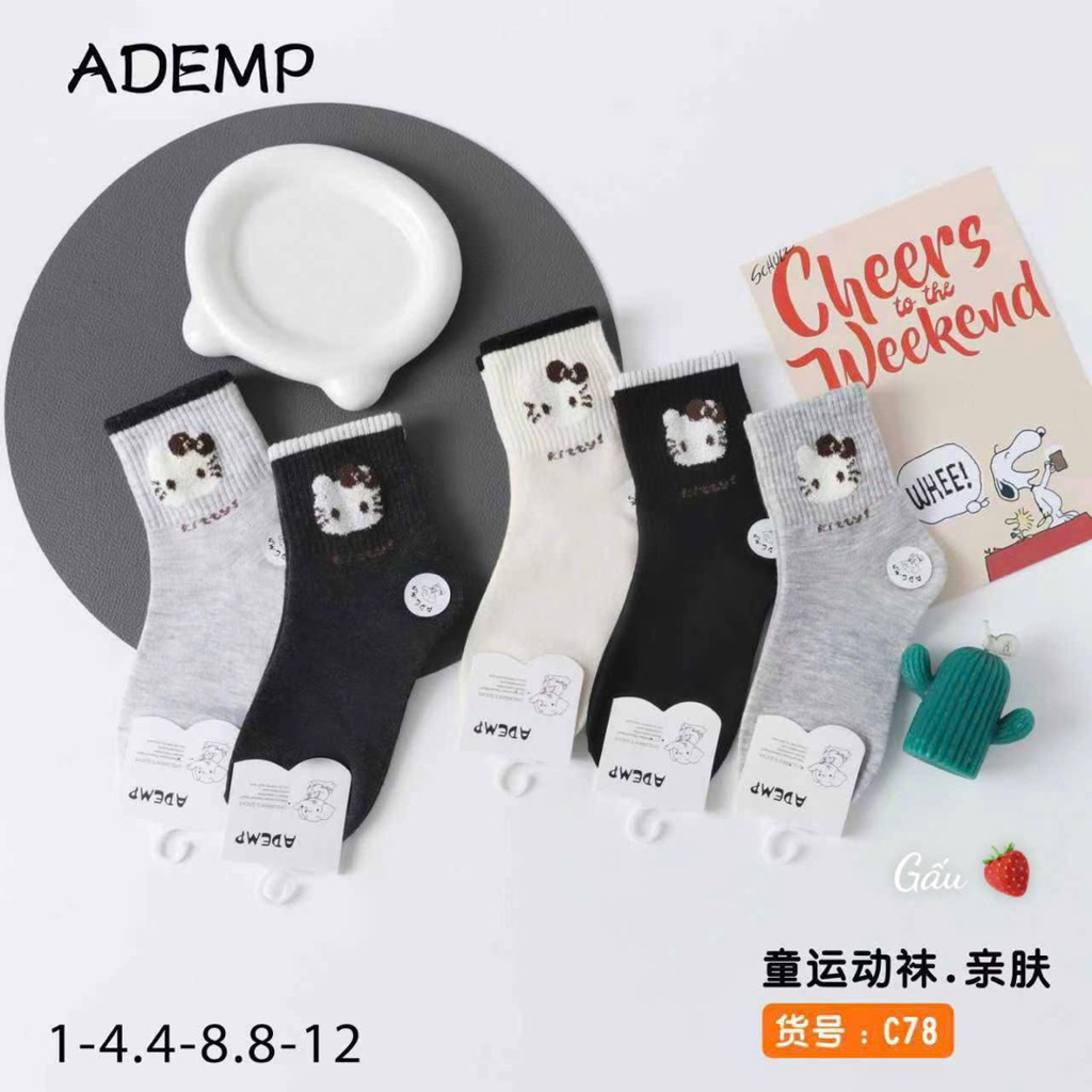 Set 10 đôi tất hello kitty cho bé