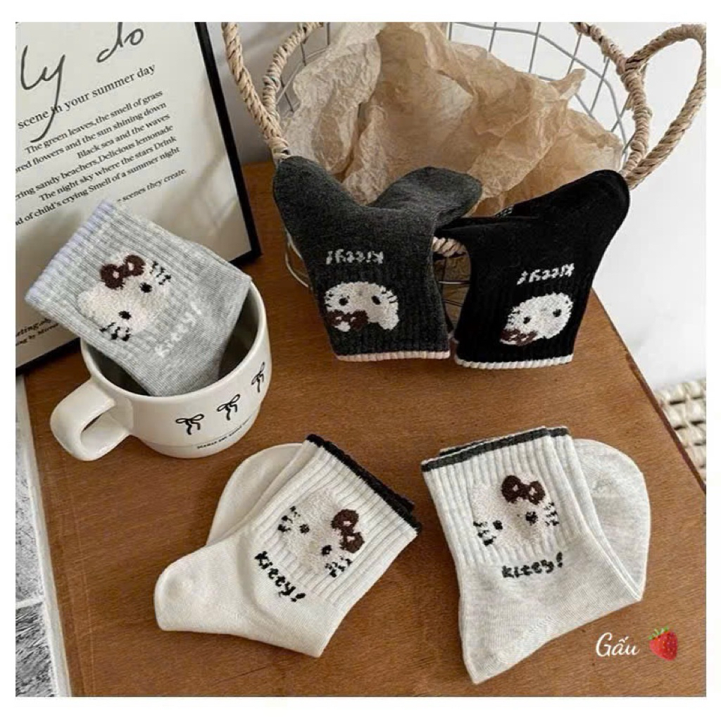 Set 10 đôi tất hello kitty cho bé
