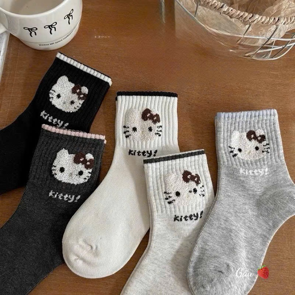 Set 10 đôi tất hello kitty cho bé