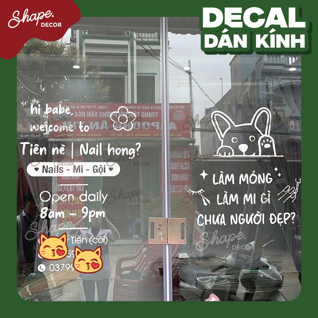 Decal dán kính chữ dán kính làm theo yêu cầu | Shopee Việt Nam