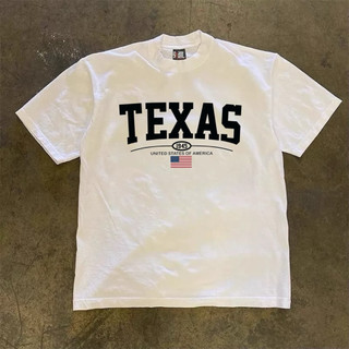 Áo Thun In Hình Vintage TEXAS Babytee Form Rộng Màu Trắng Cotton 250gsm Mềm Mịn - WETBABY