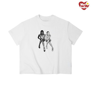 Áo Thun In Hình Vintage NAOMI MODELS Babytee Form Rộng Màu Trắng Cotton 250gsm Mềm Mịn - WETBABY