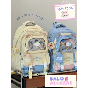 BaLo (XINHXINH) [ORDER] Balo Nữ Sinh Pastel Monday Lucy Kèm Ví Mini Chống Nước Thời Trang Đáng Yêu BL499