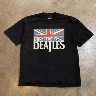 Áo Thun In Hình Vintage THE BEATLES Babytee Form Rộng Màu Đen Cotton 250gsm Mềm Mịn - WETBABY