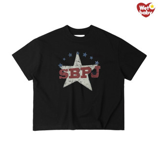 Áo Thun In Hình Vintage SBPJ Babytee Form Rộng Màu Đen Cotton 250gsm Mềm Mịn - WETBABY