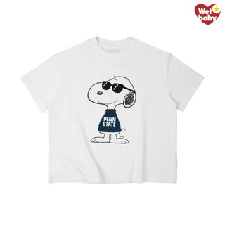 Áo Thun In Hình Vintage PENN STATE Babytee Form Rộng Màu Trắng Cotton 250gsm Mềm Mịn - WETBABY