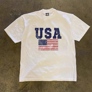 Áo Thun In Hình Vintage USA Babytee Form Rộng Màu Trắng Cotton 250gsm Mềm Mịn - WETBABY