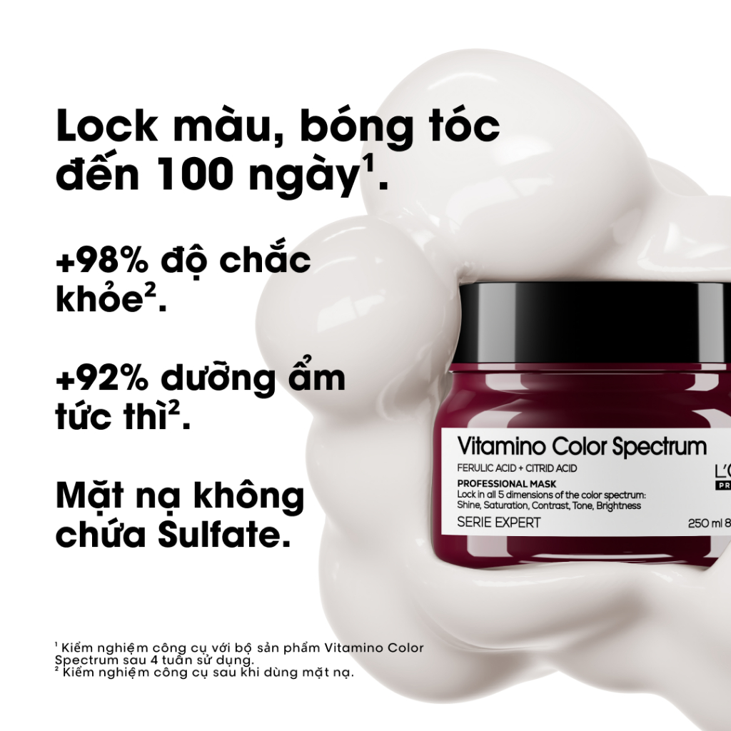 Mặt nạ khóa màu 5D chuyên nghiệp giúp khóa màu nhuộm, bóng tóc L'Oréal Professionnel Vitamino Color Spectrum 250ml