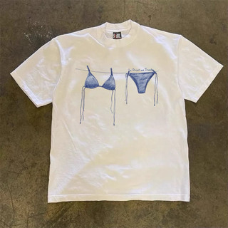 Áo Thun In Hình Vintage BIKINI XANH Babytee Form Rộng Màu Trắng Cotton 250gsm Mềm Mịn - WETBABY