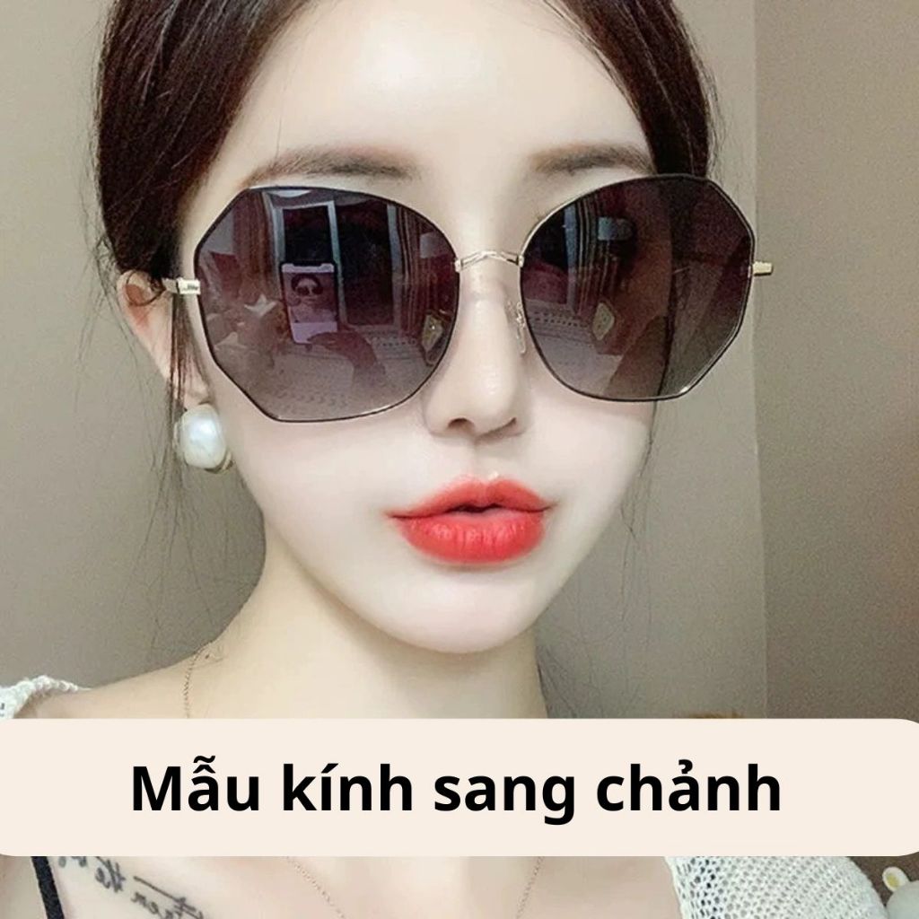 Kính râm nam nữ cao cấp phong cách thời trang, Mắt kính mát đi đường chống tia UV chống bụi K052