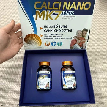 Set 2 lọ x 30 Viên uống Canxi NANO CALCIUM D3 giúp phát triển chiều cao bổ sung canxi D3 K2 MK7 cho cơ thể