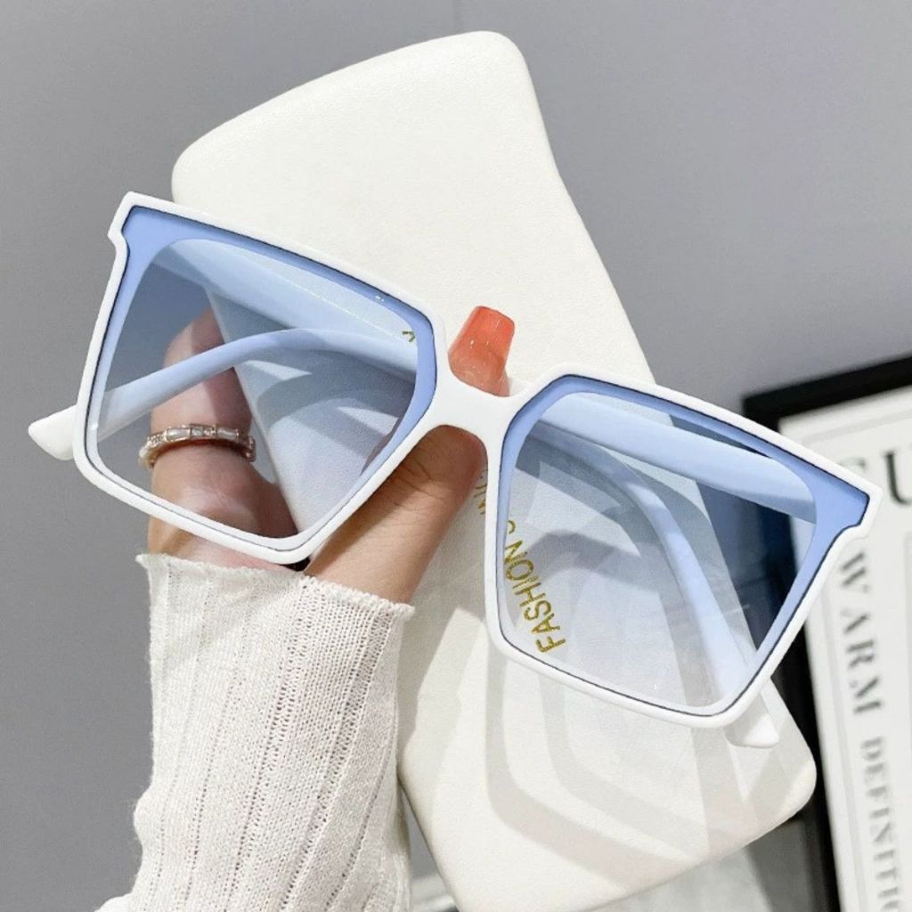 Kính râm nam nữ from vuông to cao cấp chống tia UV400, Mắt kính mát thời trang nam nữ sang chảnh Style K054