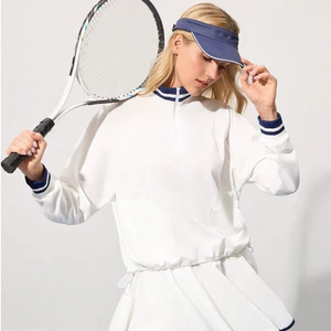 Đồ Tập Pickleball Nữ UYNSPORTY Áo Khoác Phối Màu Kèm Váy Ngắn Xếp Ly, Bộ Đồ Pickleball Nữ