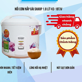 (MỚI) Nồi cơm nắp gài Sharp 1.8 lít KS-18TJV chính hãng mới 100% Bảo hành 12 tháng chính hãng