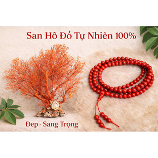 Vòng san hô đỏ 108 hạt 6ly
