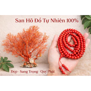 chuỗi 108 hạt 8ly san hô đỏ