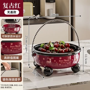 🍇 Đĩa đựng trái cây cao cấp – Có nắp & tay cầm, thoát nước tiện lợi