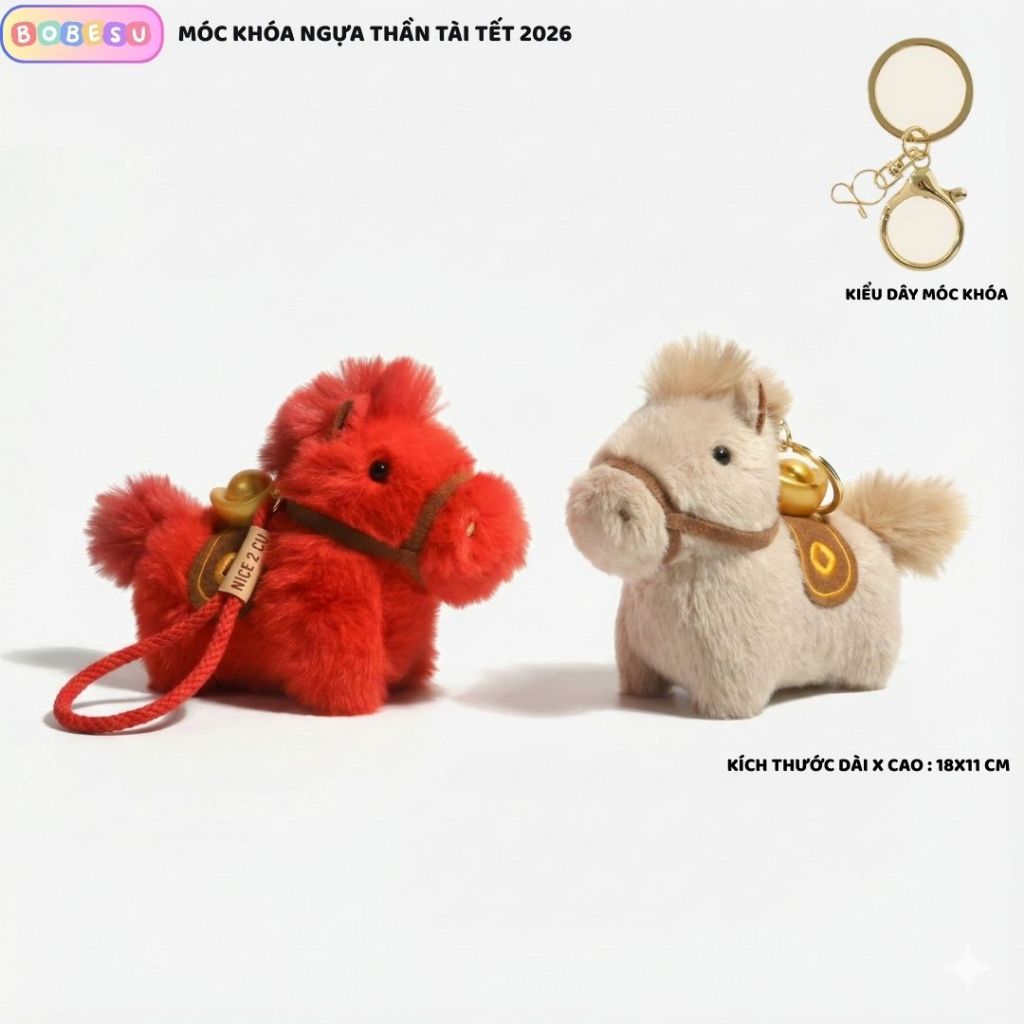 Móc Khóa Con Ngựa Thần Tài Tết 2026, Móc Khóa Ngựa Linh Vật Đem Lại May Mắn Năm Mới Làm Quà Tặng Cho Người Thân