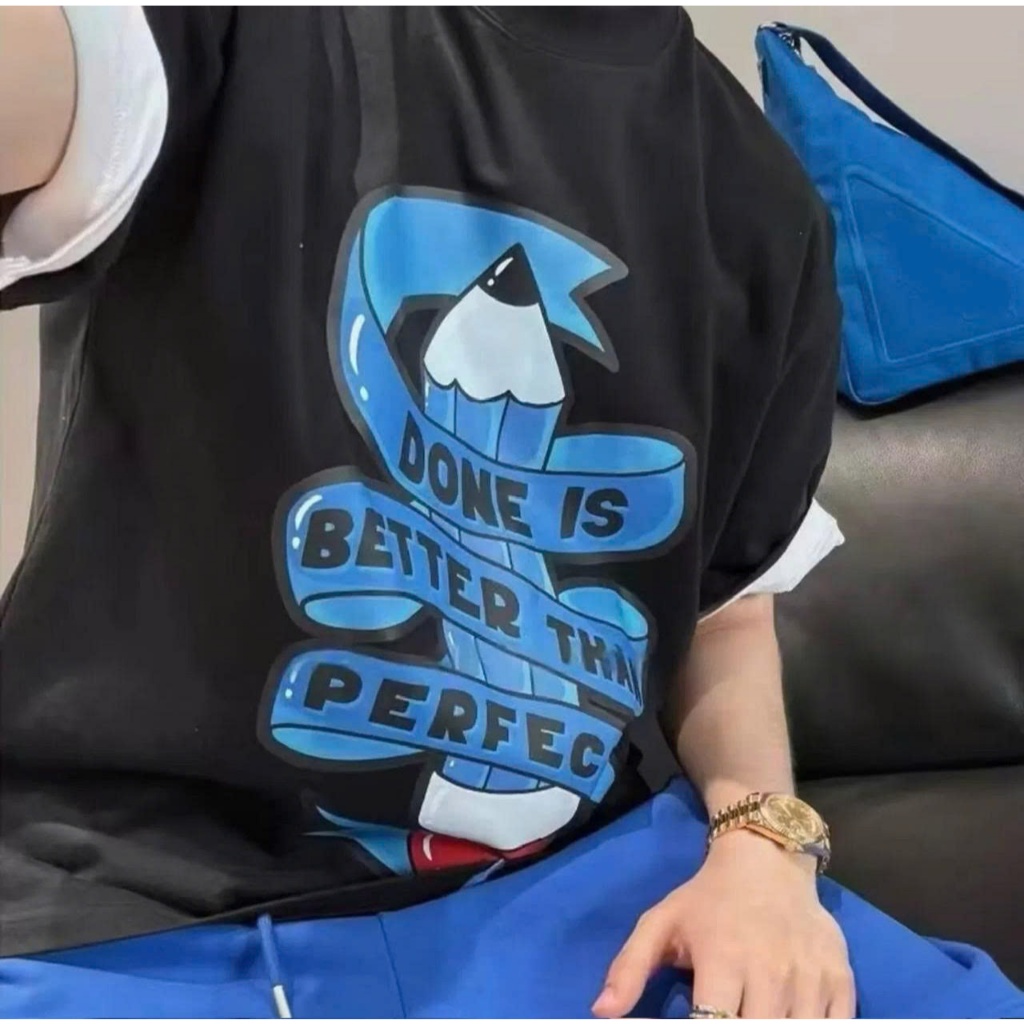 Áo thun Stee Cổ tròn DONE IS BETTER THAN PERFECT Localbrand ICVCVNI Unisex