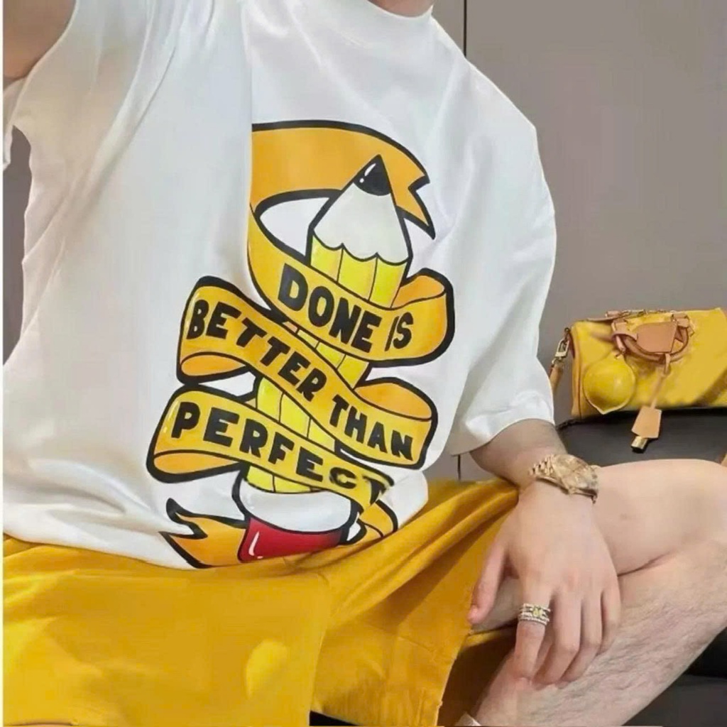 Áo thun Stee Cổ tròn DONE IS BETTER THAN PERFECT Localbrand ICVCVNI Unisex