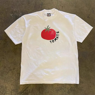 Áo Thun In Hình Vintage CÀ CHUA TOMATE Babytee Form Rộng Màu Trắng Cotton 250gsm Mềm Mịn - WETBABY