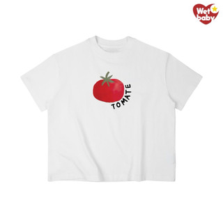 Áo Thun In Hình Vintage CÀ CHUA TOMATE Babytee Form Rộng Màu Trắng Cotton 250gsm Mềm Mịn - WETBABY