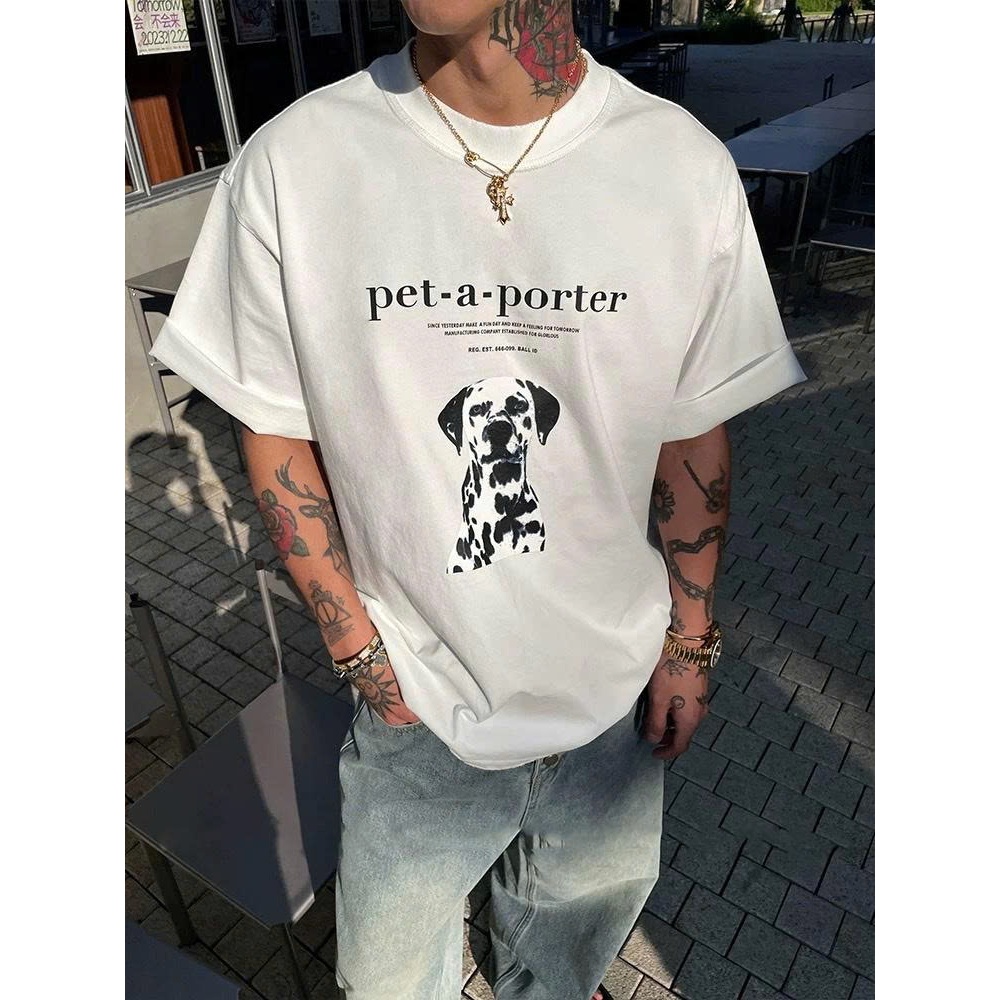 Áo thun Stee Cổ tròn PET A PORTER (CHÓ ĐỐM) Localbrand ICVCVNI Unisex