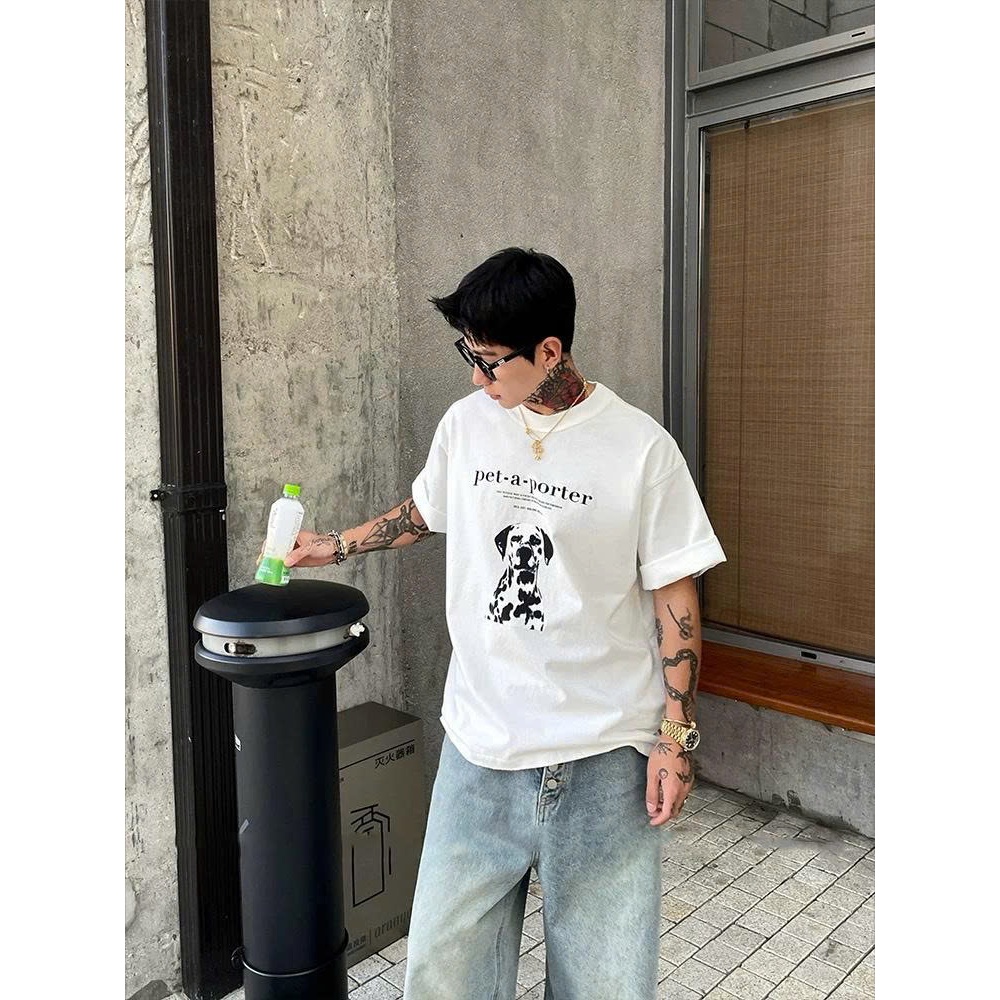 Áo thun Stee Cổ tròn PET A PORTER (CHÓ ĐỐM) Localbrand ICVCVNI Unisex