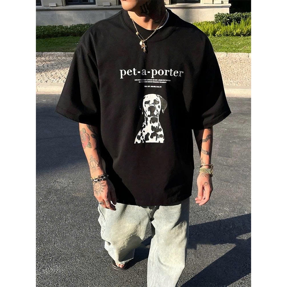 Áo thun Stee Cổ tròn PET A PORTER (CHÓ ĐỐM) Localbrand ICVCVNI Unisex