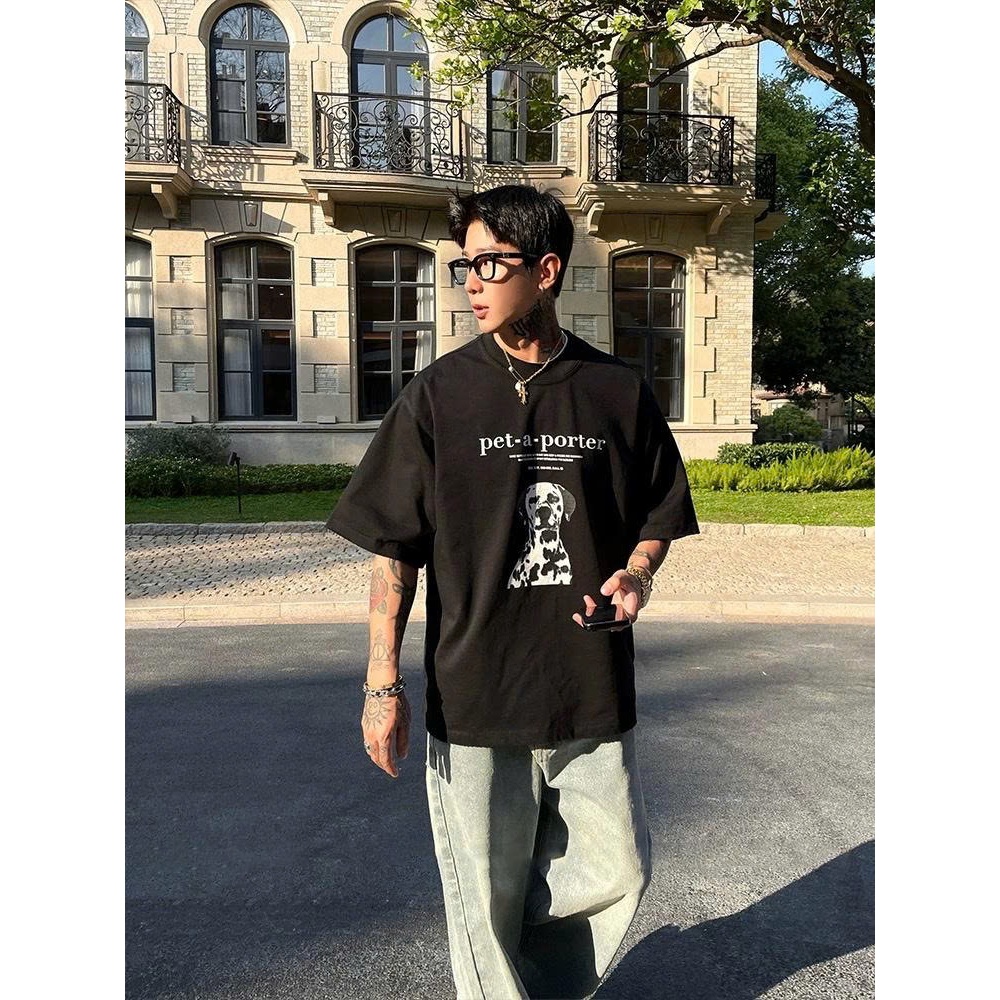 Áo thun Stee Cổ tròn PET A PORTER (CHÓ ĐỐM) Localbrand ICVCVNI Unisex