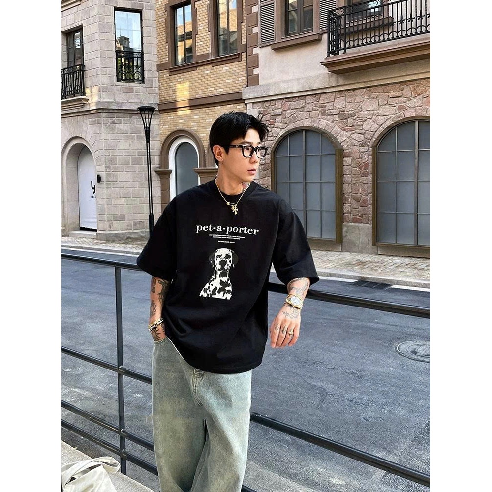 Áo thun Stee Cổ tròn PET A PORTER (CHÓ ĐỐM) Localbrand ICVCVNI Unisex