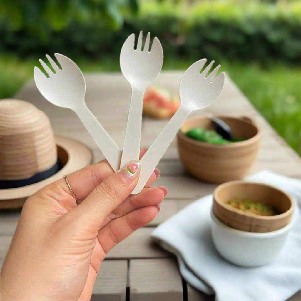 Combo 100 bộ dao dĩa nến sinh nhật 10 phần ăn cao cấp